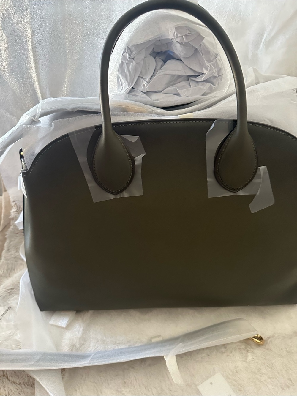 Coach Empire 40 Olive Green Dome Satchel Handbag
